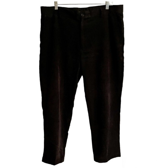 TASSO ELBA Mens Corduroy Dress Pants Sz 36 X 27 Trousers Straight Leg Na… - Picture 1 of 8